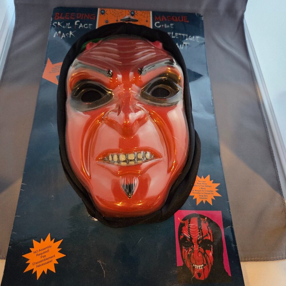 Halloween Costume Bundle – Inflatable Dinosaur + Horror Mask + 70’s Wig